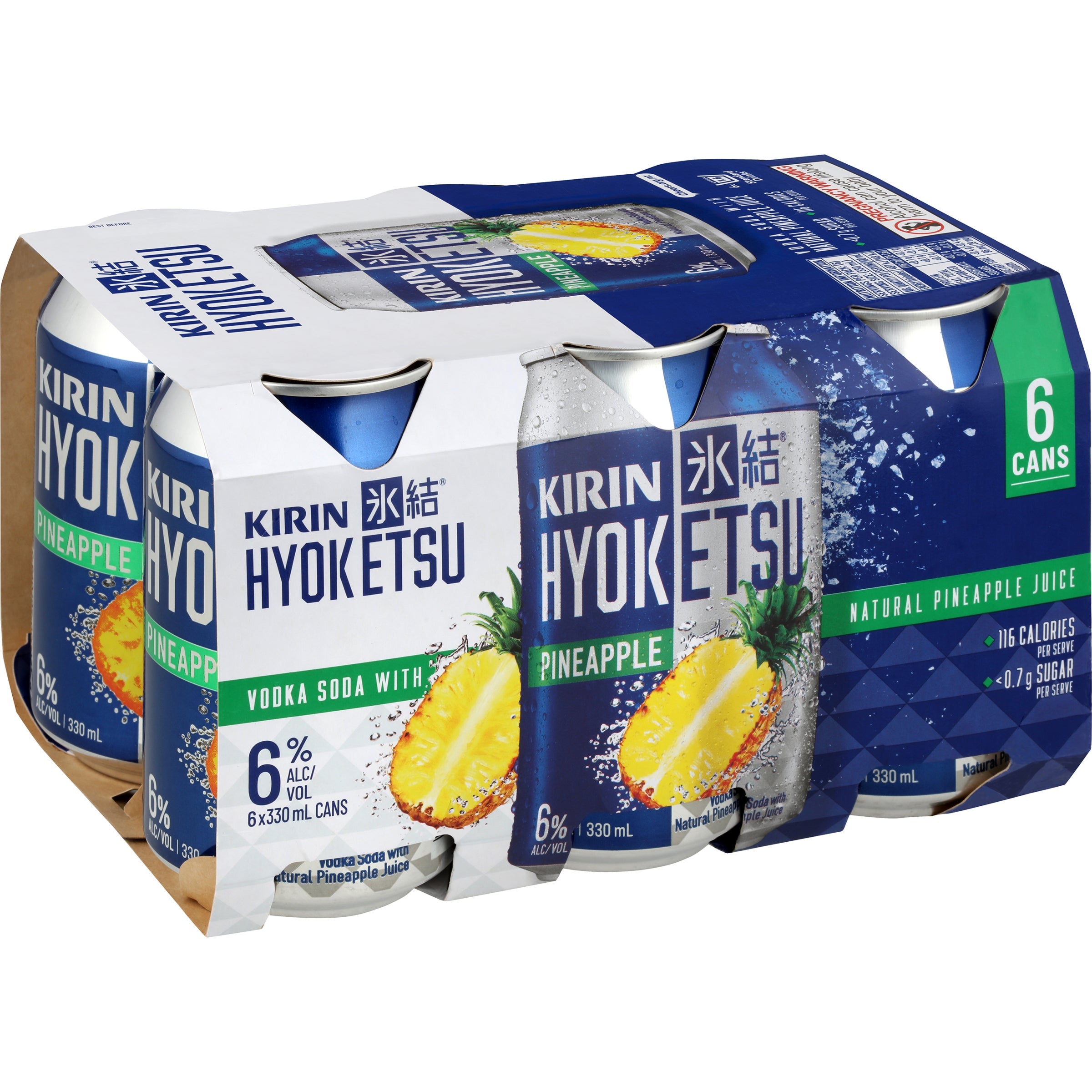Kirin Hyoketsu Pineapple 6% 6 Pack Cans 330ml