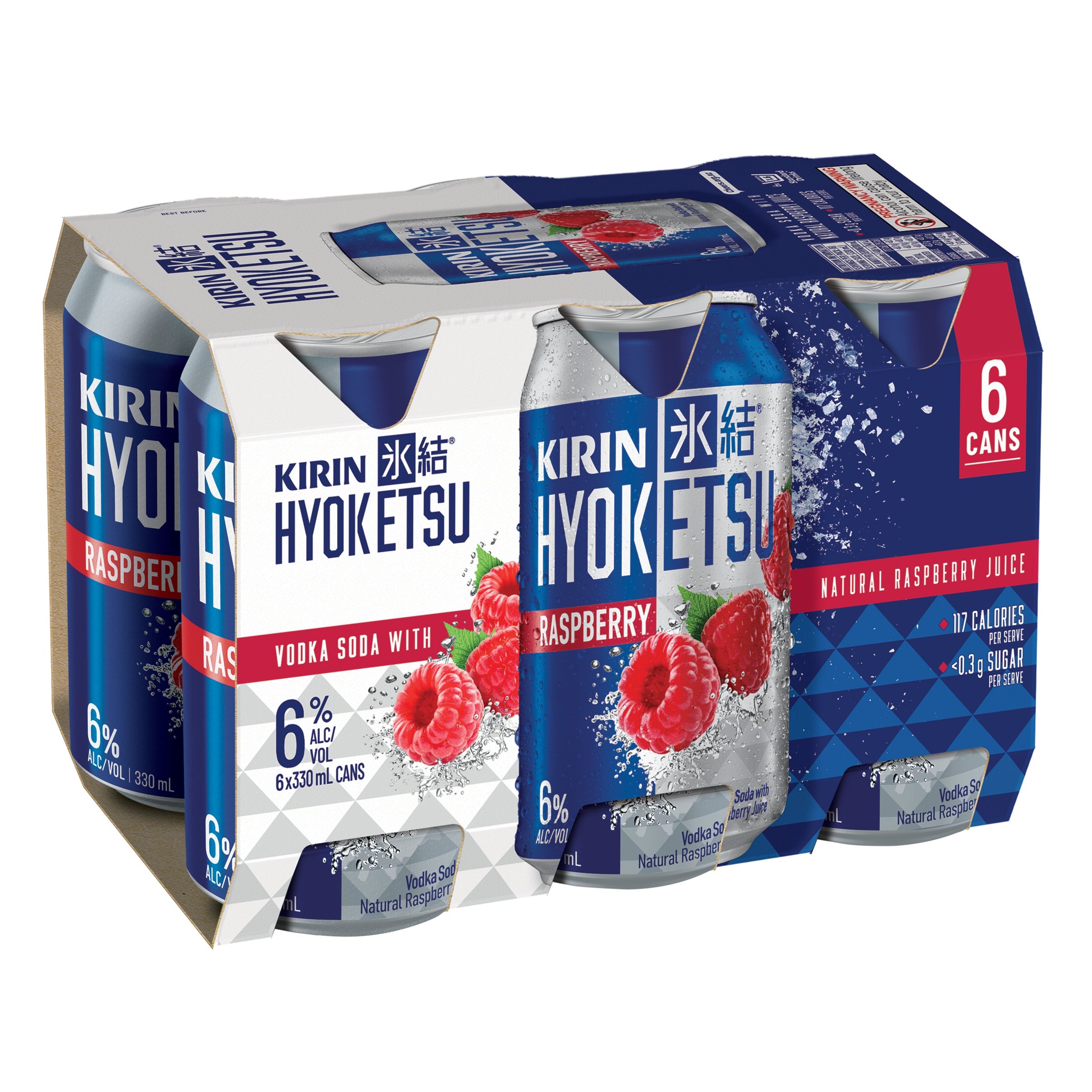 Kirin Hyoketsu Raspberry 6% 6 Pack Cans 330ml