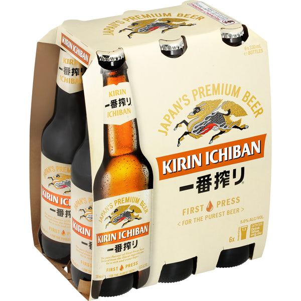 Kirin Ichiban 6 Pack Bottles 330ml