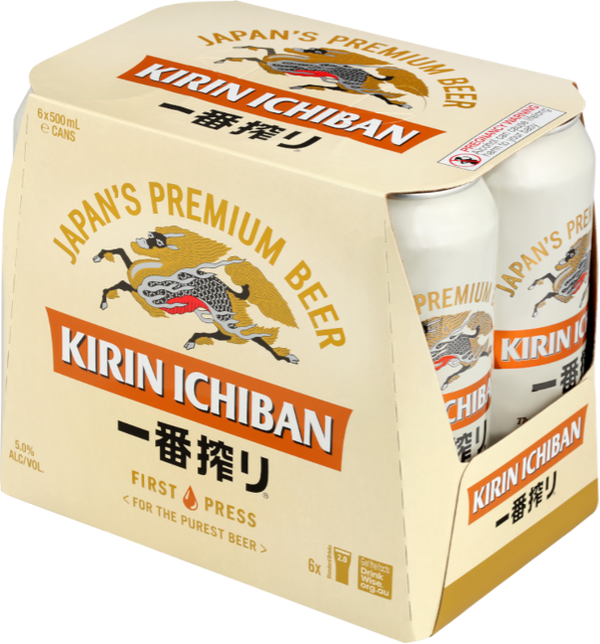 Kirin Ichiban 6 Pack Cans 500ml