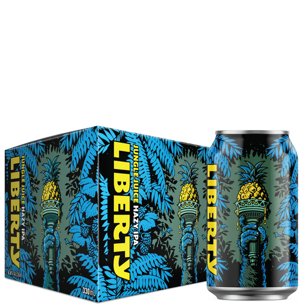 Liberty Brewing Jungle Juice Hazy IPA 6 Pack Cans 330ml