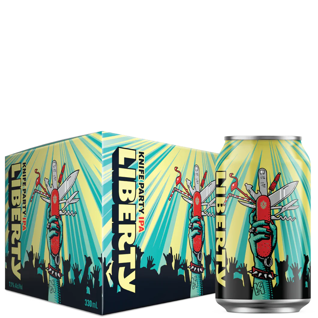 Liberty Brewing Knife Party IPA 6 Pack Cans 330ml