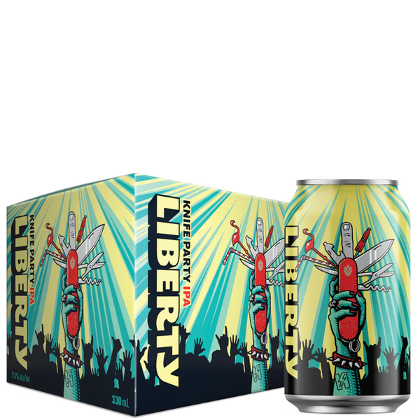 Liberty Brewing Knife Party IPA 6 Pack Cans 330ml