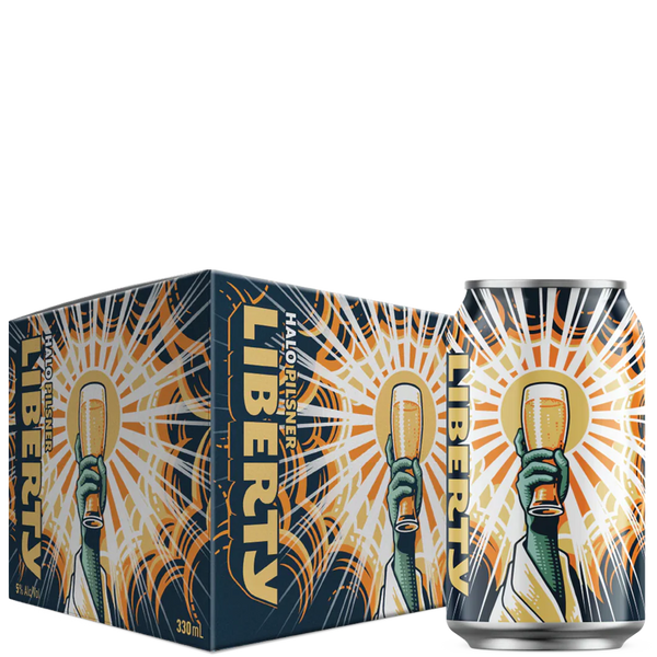 Liberty Halo Pilsner 6 Pack Cans 330ml
