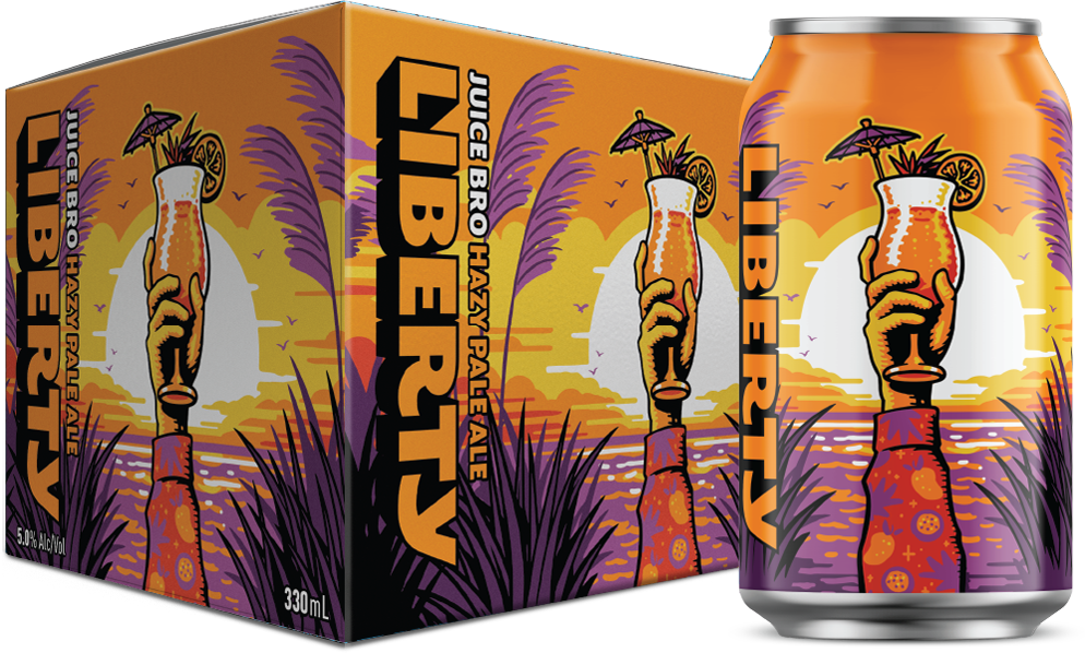 Liberty Juice Bro Hazy Pale Ale 6 Pack Cans 330ml