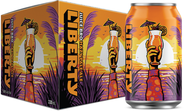 Liberty Juice Bro Hazy Pale Ale 6 Pack Cans 330ml