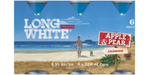 Long White Apple & Pear 4.8% 6 Pack Cans 320ml