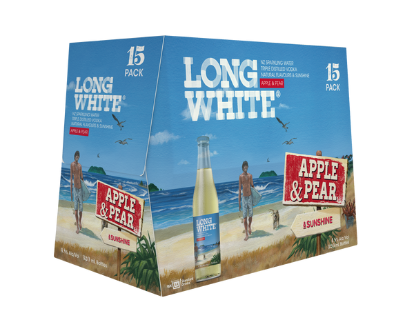 Long White Vodka Apple Pear 4.8% 15 Pack Bottles 320ml