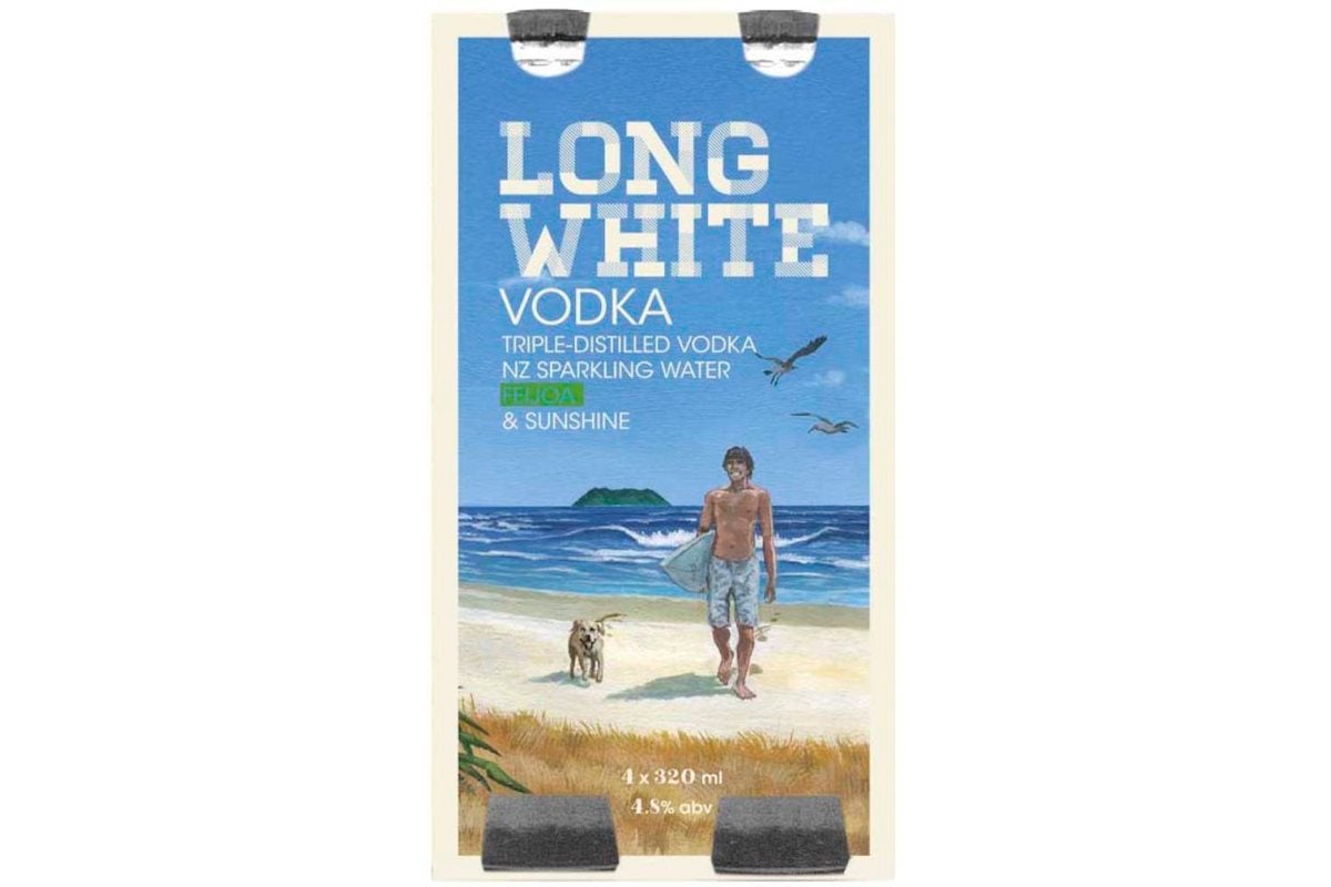 Long White Vodka Feijoa 4.8% 4 Pack Bottles 320ml