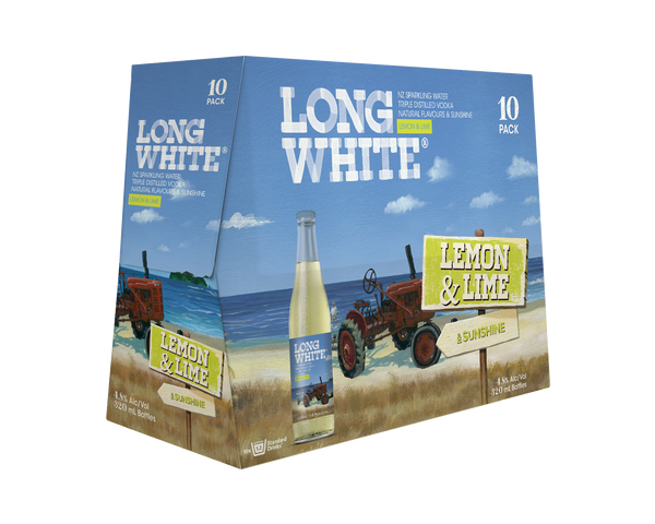 Long White Vodka Lemon Lime 4.8% 10 Pack Bottles 320ml
