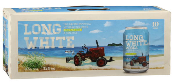 Long White Vodka Lemon Lime 4.8% 10 Pack Cans 320ml
