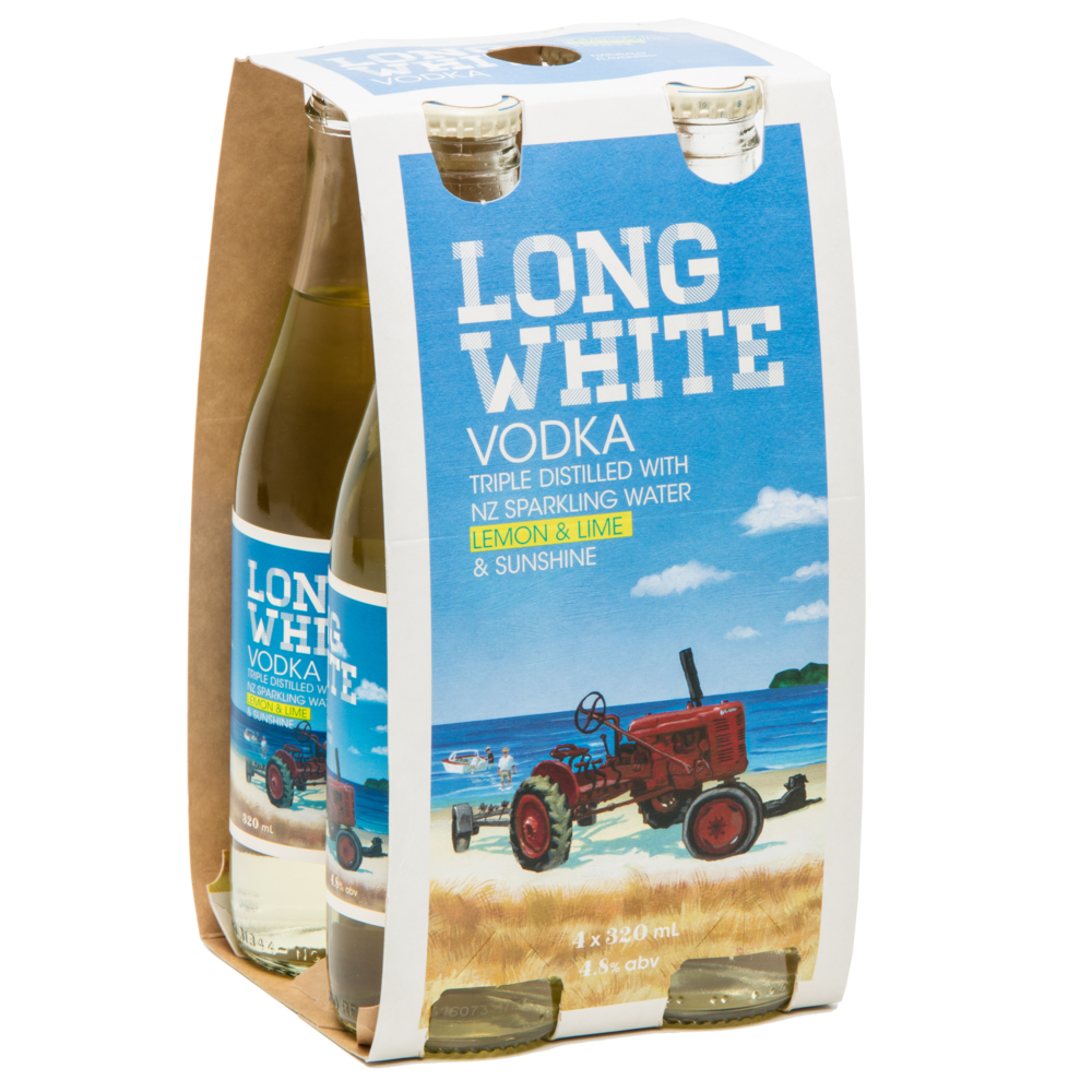 Long White Vodka Lemon Lime 4.8% 4 Pack Bottles 320ml