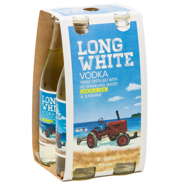 Long White Vodka Lemon Lime 4.8% 4 Pack Bottles 320ml