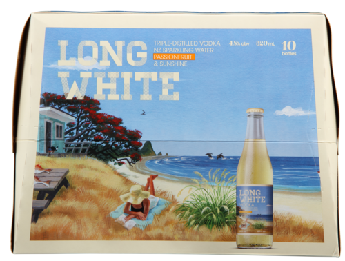 Long White Vodka Passionfruit 4.8% 10 Pack Bottles 320ml