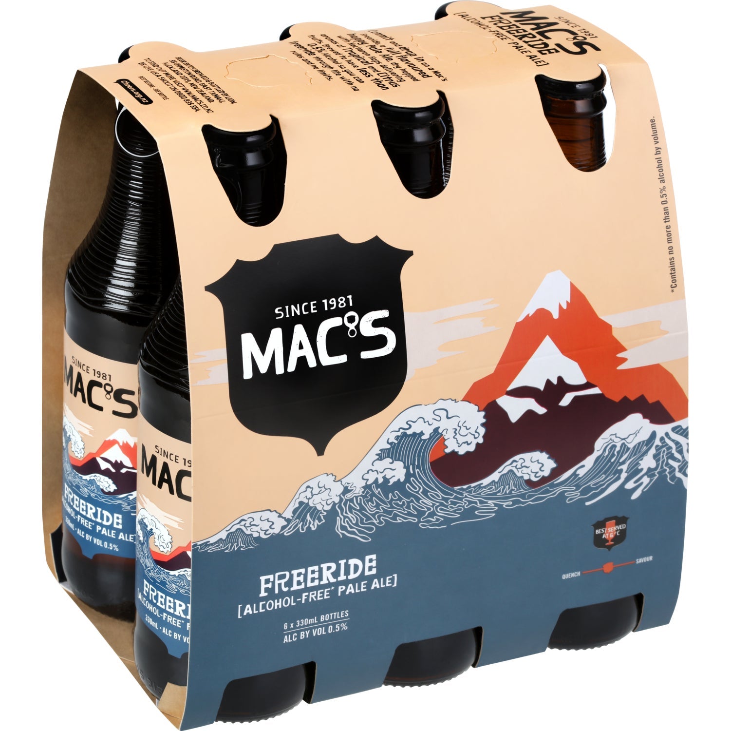 Macs Free Ride Hazy Pale Ale 6 Pack Bottles 330ml