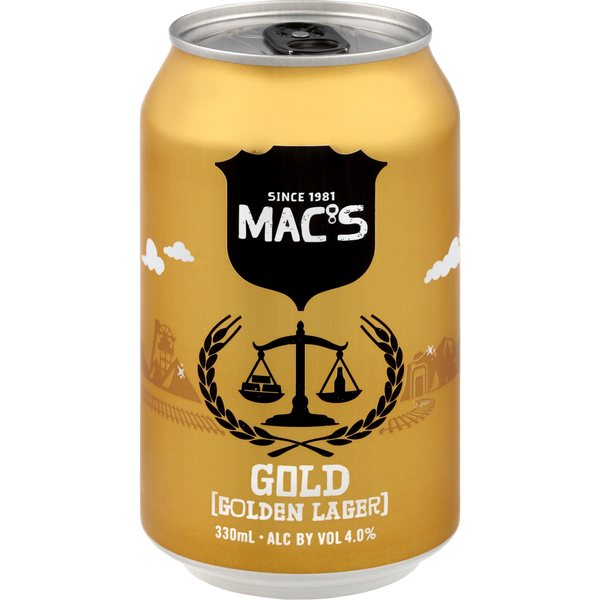 Macs Gold Lager 6 Pack Cans 330ml
