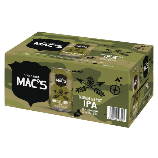 Macs Green Beret 12 Pack Cans 330ml