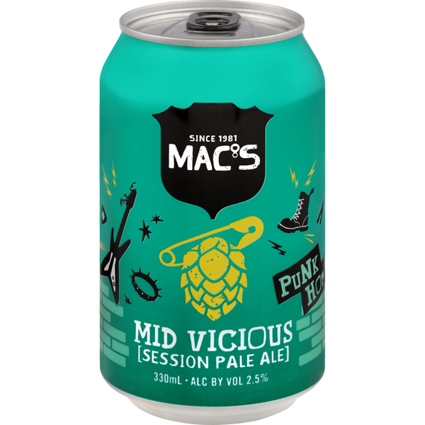 Macs Mid Vicious Session Pale Ale 6 Pack Cans 330ml