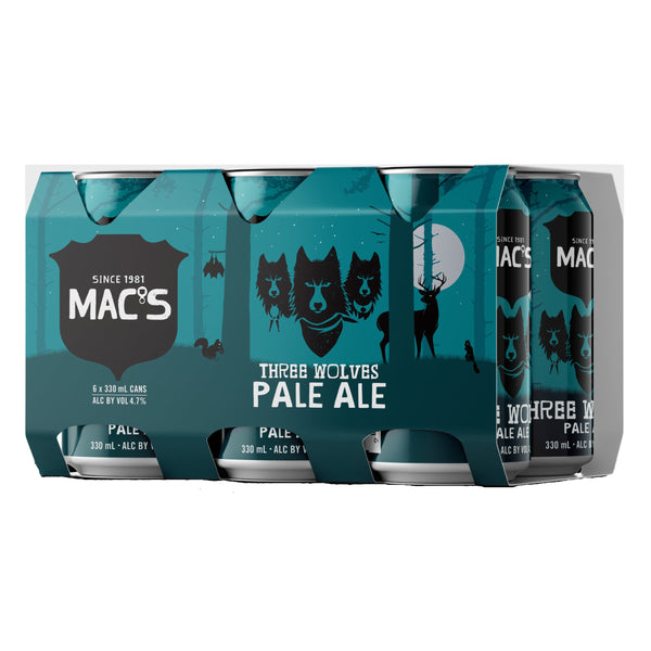 Macs Three Wolves Pale Ale 6 Pack Cans 330ml