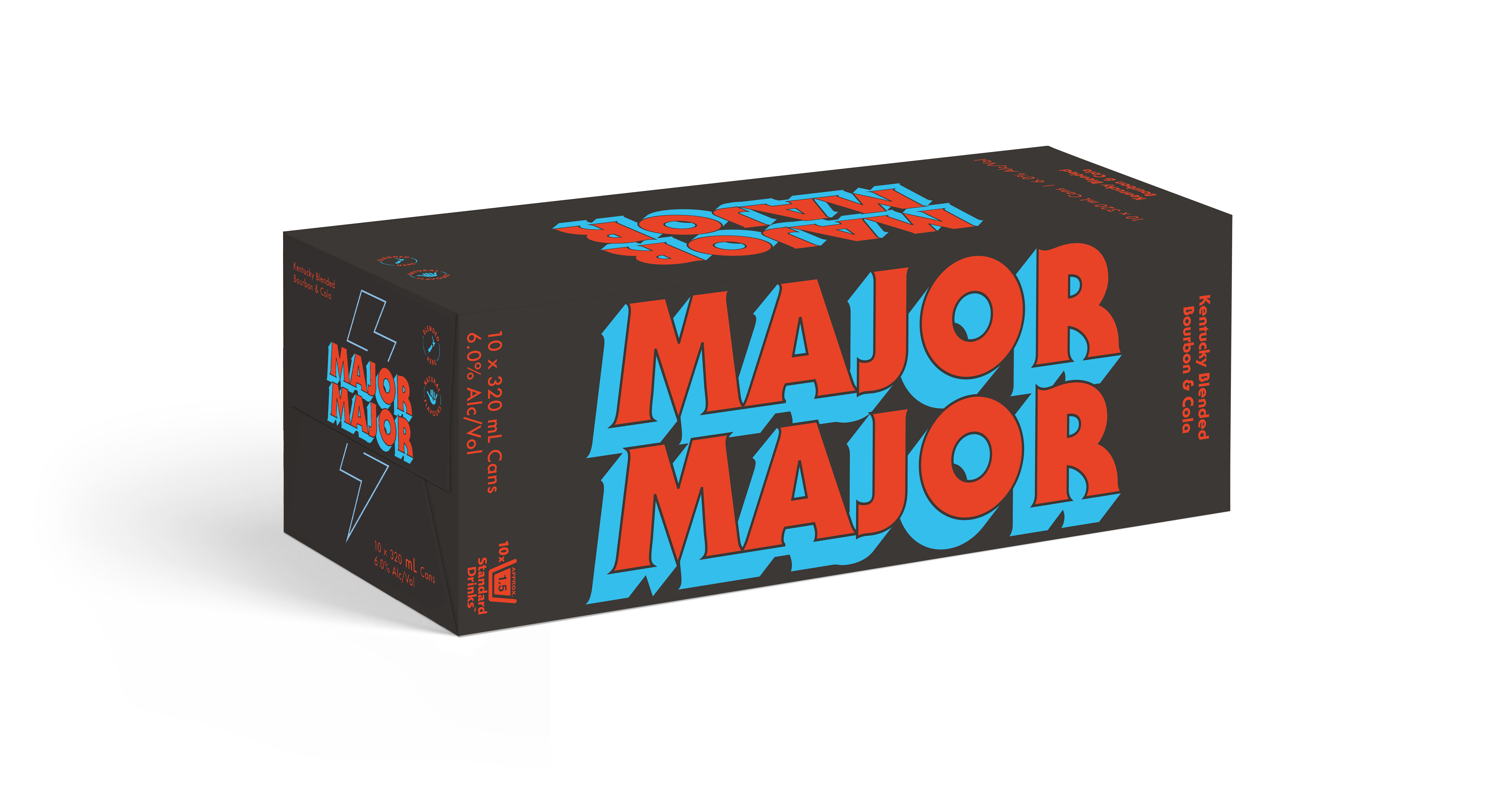 Major Major Bourbon Cola 6% 10 Pack Cans 320ml