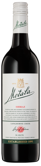 Metala White Label Shiraz 750ml
