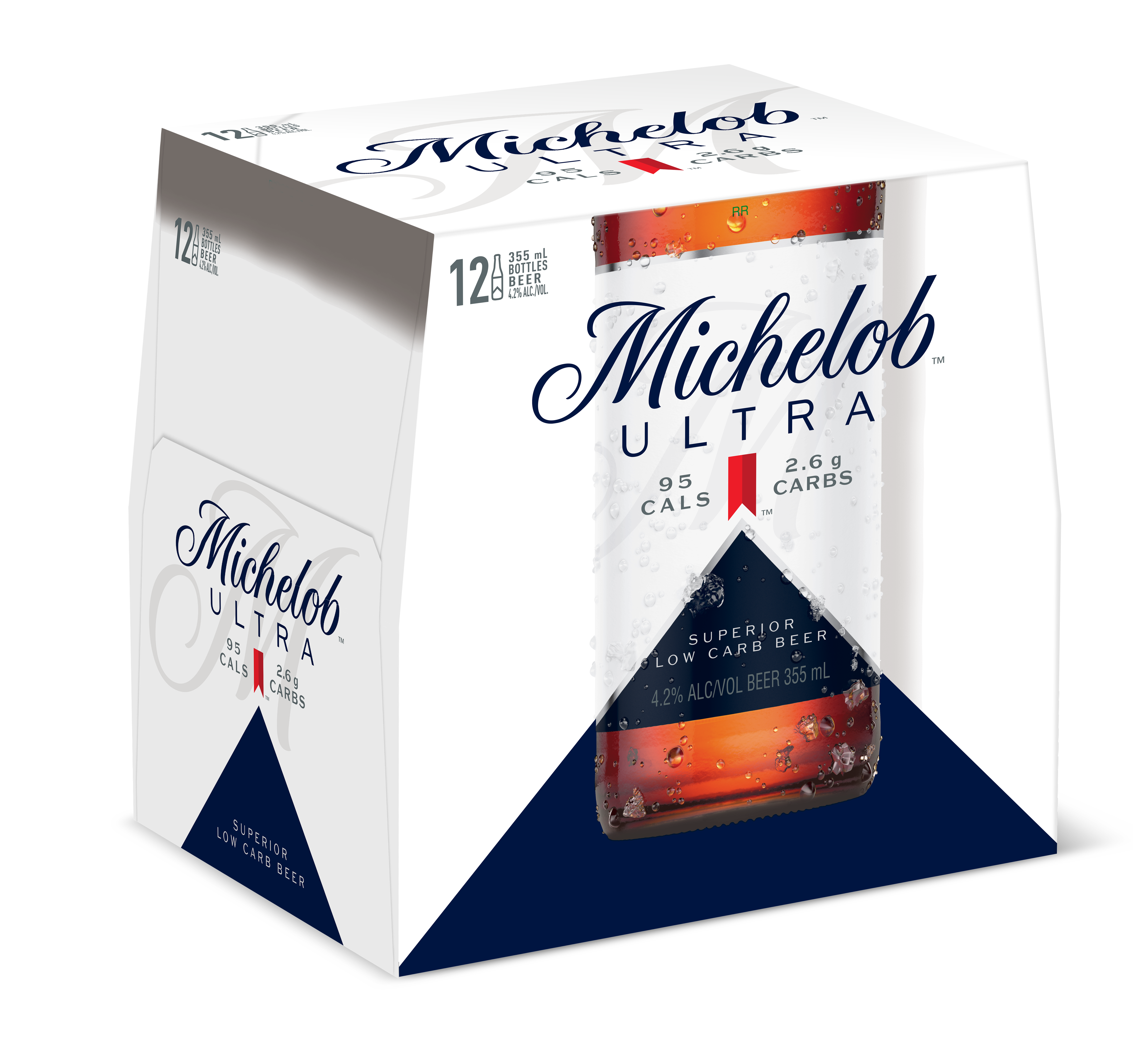 Michelob Ultra 12 Pack Bottles 355ml