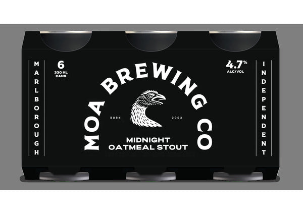Moa Oatmeal Stout 6 Pack Cans 330ml