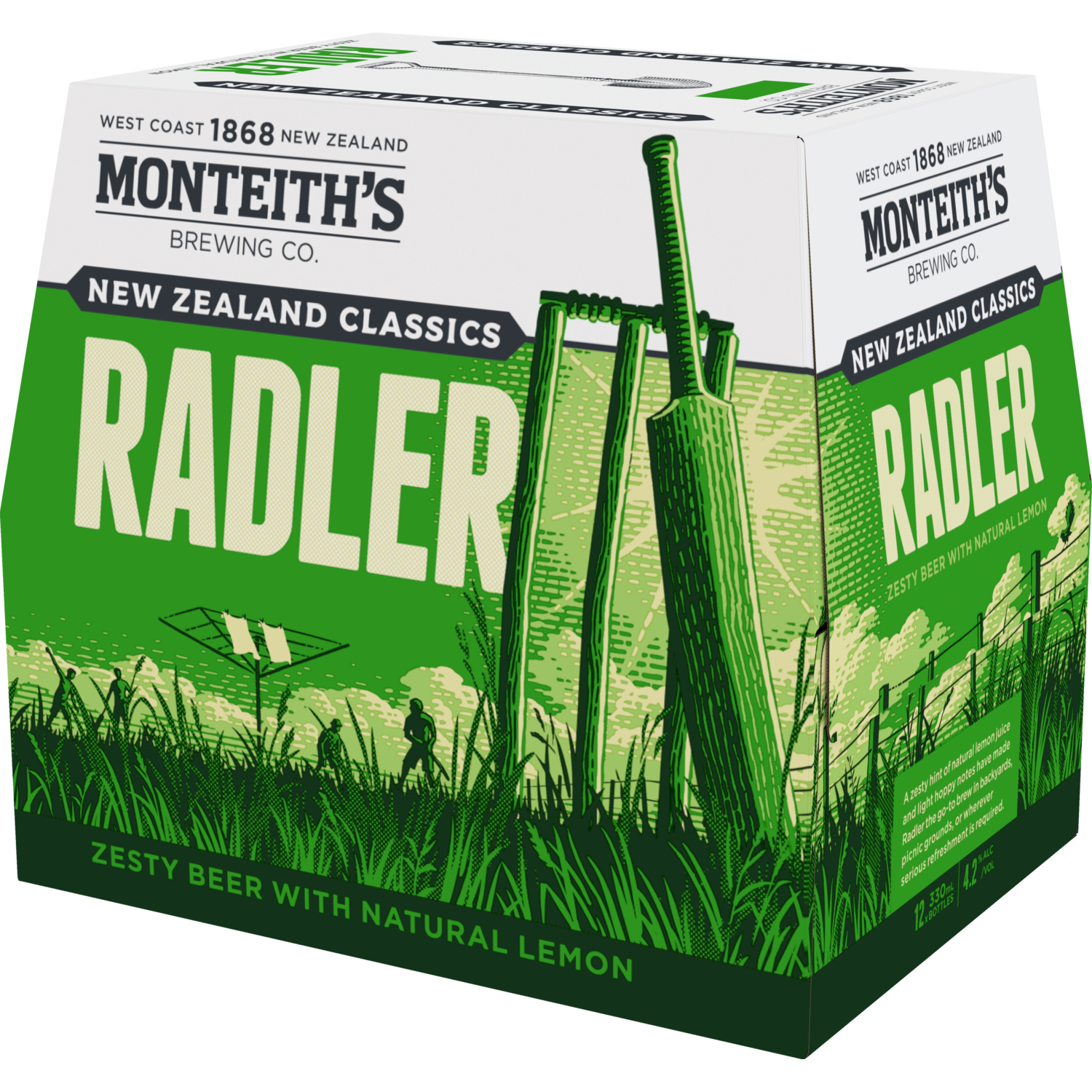 Monteiths Classics Radler 12 Pack Bottles 330ml