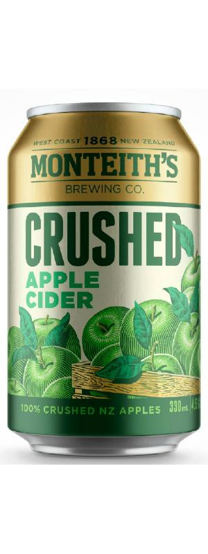 Monteiths Crushed Apple Cider 10 Pack Cans 330ml