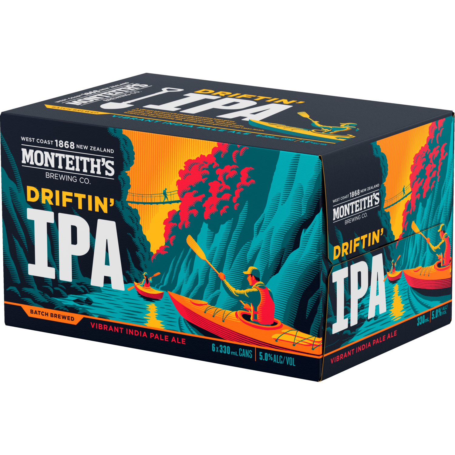 Monteiths Driftin IPA 6 Pack Cans 330ml