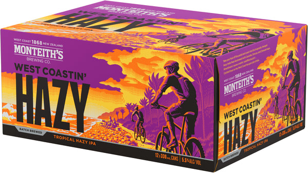Monteiths West Coastin Hazy IPA 12 Pack Cans 330ml