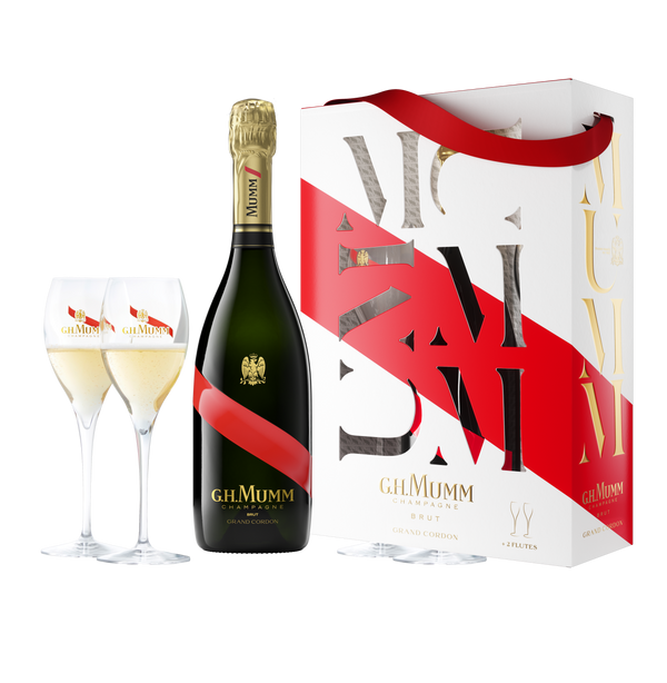 Mumm Grand Cordon & 2 Glass Gift Pack 750ml