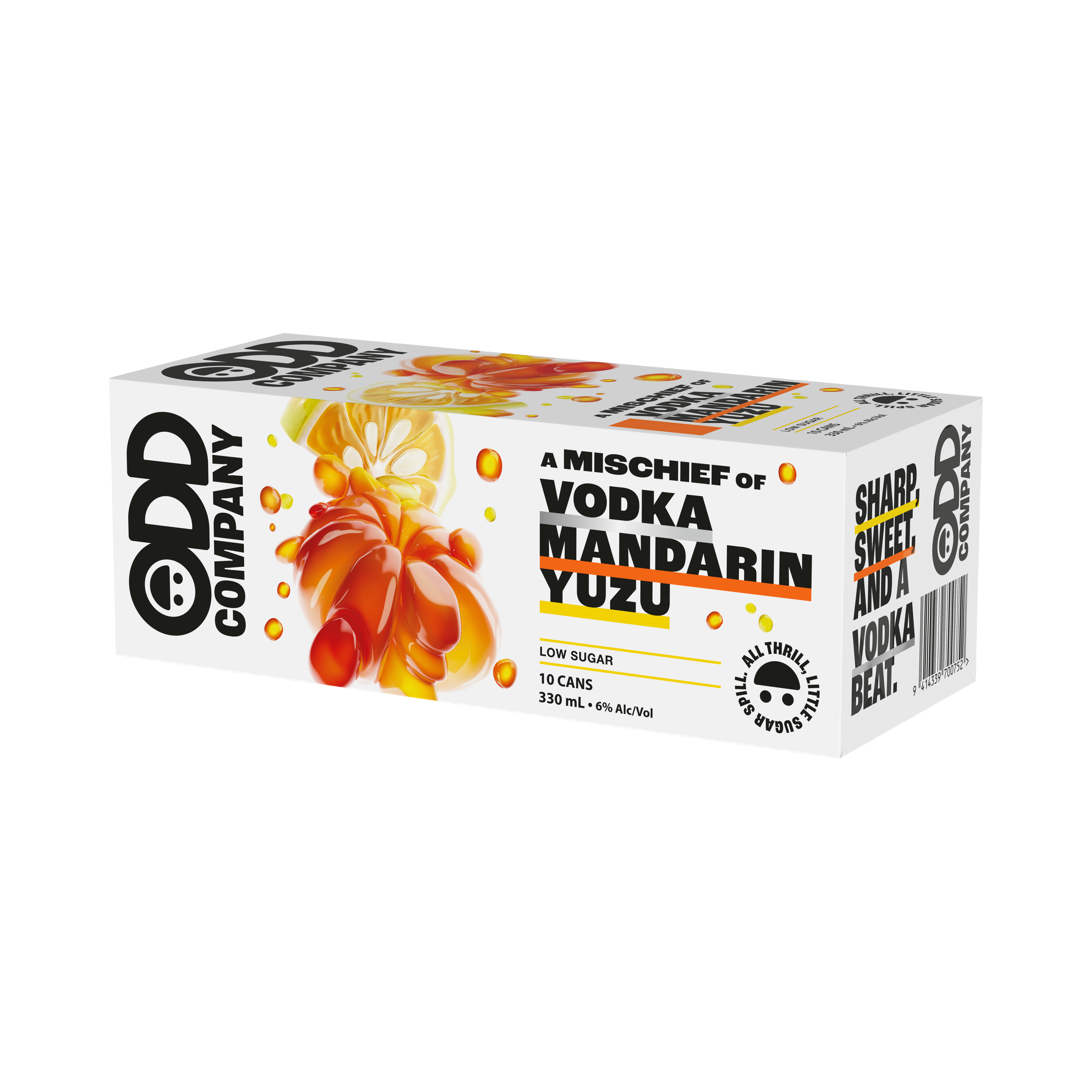 Odd Company Vodka Mandarin & Yuzu 6% 10 Pack Cans 330ml