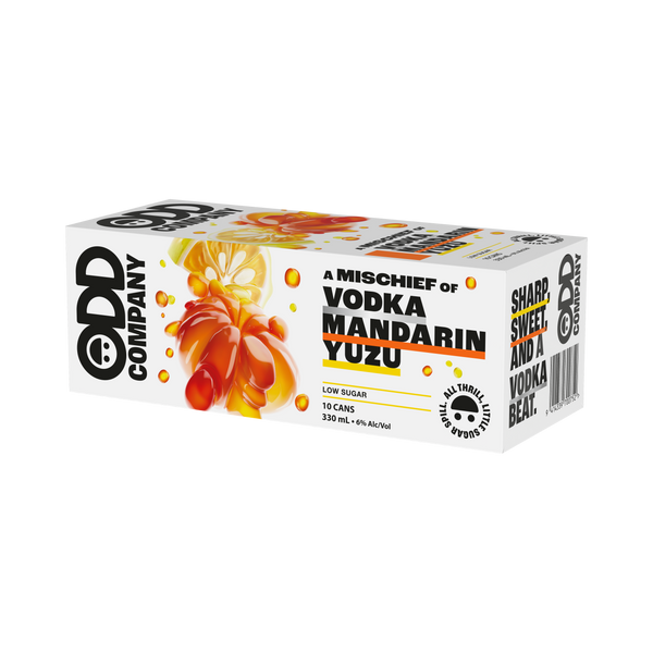 Odd Company Vodka Mandarin & Yuzu 6% 10 Pack Cans 330ml