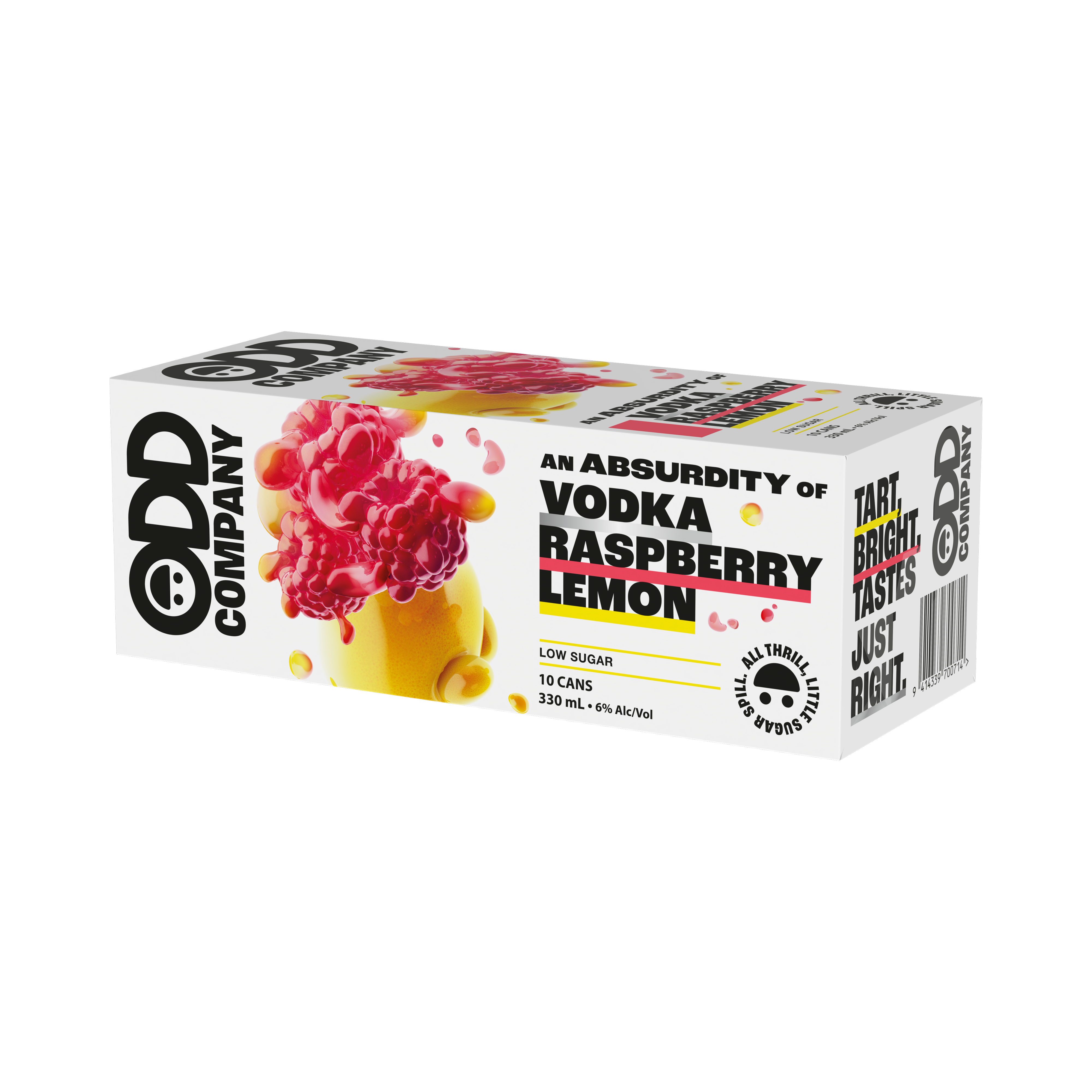 Odd Company Vodka Raspberry & Lemon 6% 10 Pack Cans 330ml