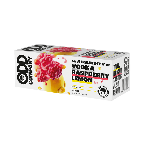 Odd Company Vodka Raspberry & Lemon 6% 10 Pack Cans 330ml