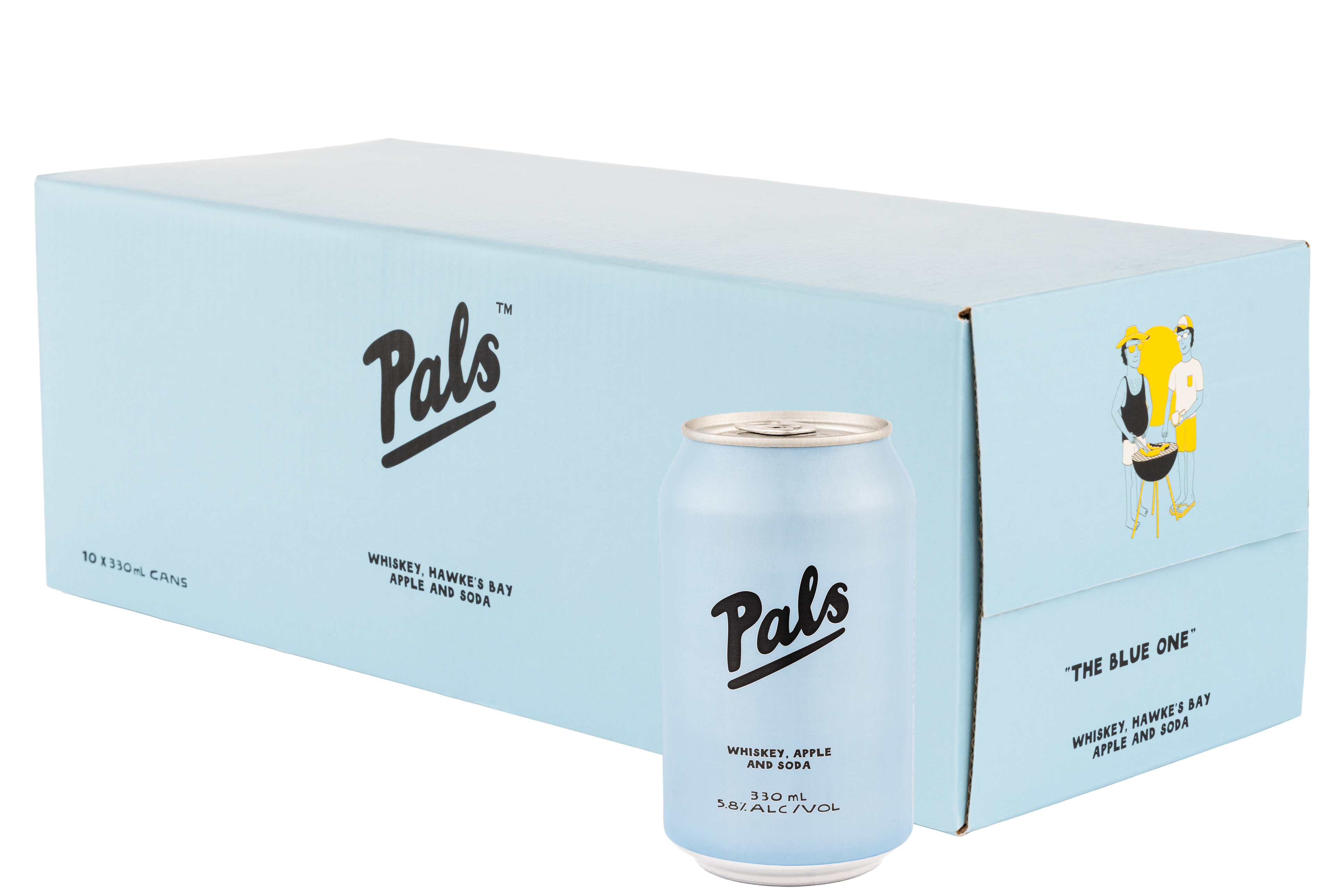 Pals American Whiskey Apple & Soda 5.8% 10 Pack Cans 330ml