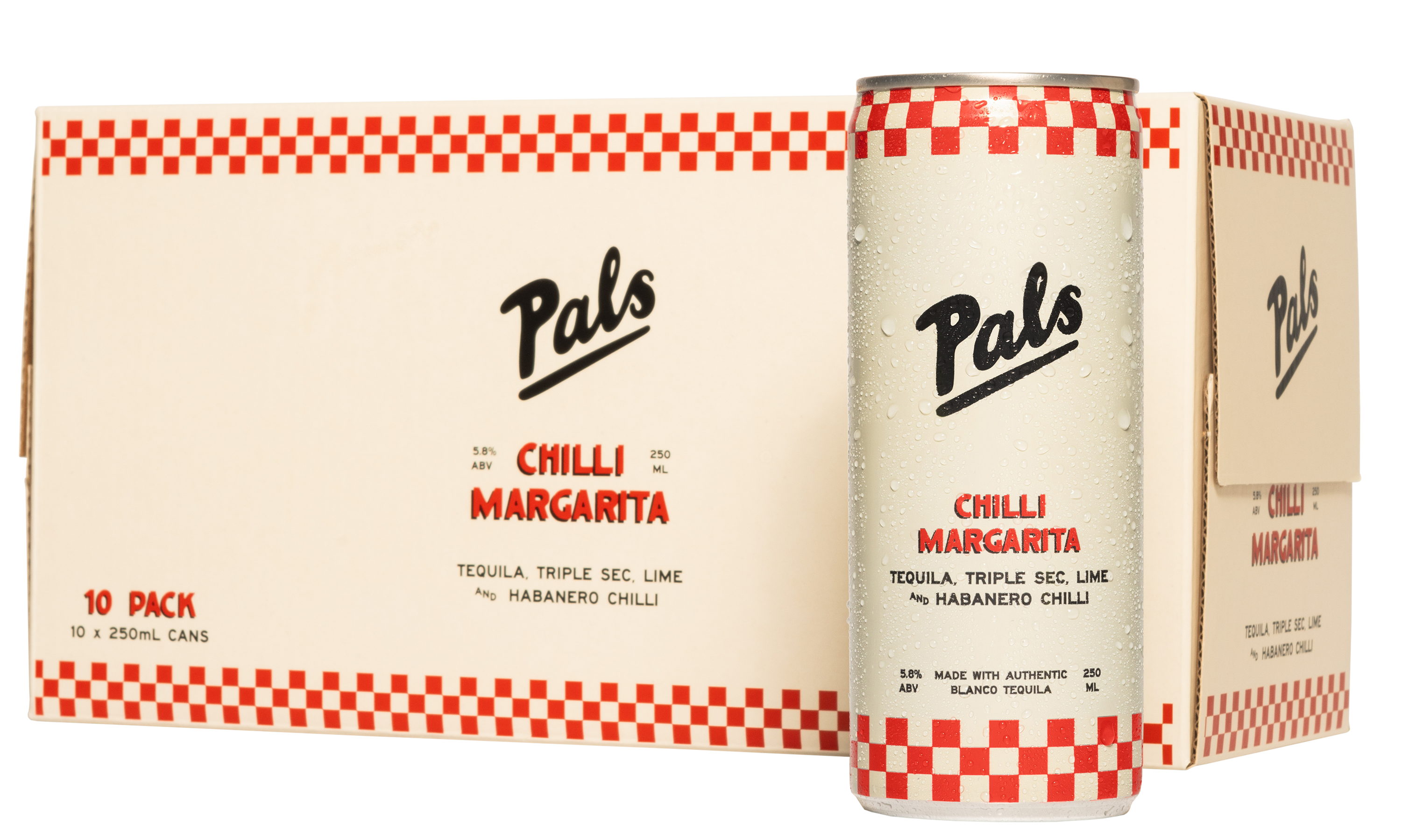 Pals Chilli Margarita 5.8% 10 Pack Cans 250ml