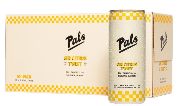 Pals Gin Citrus Twist 5.8% 10 Pack Cans 250ml