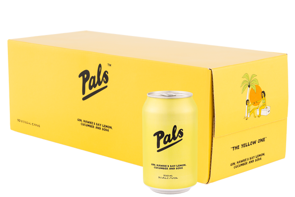 Pals Gin Lemon Cucumber Soda 5% 10 Pack Cans 330ml