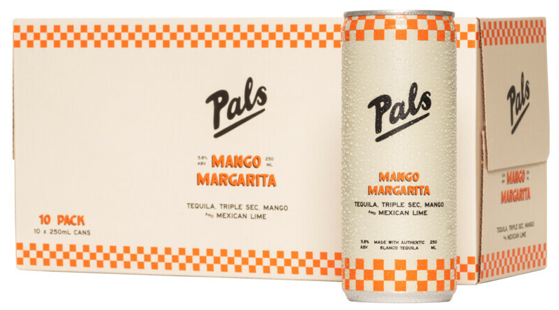 Pals Mango Margarita 5.8% 10 Pack Cans 250ml