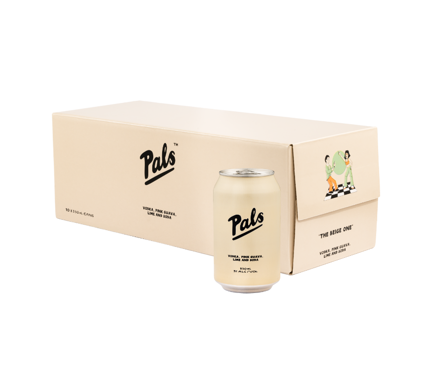 Pals Vodka Pink Guava Lime & Soda 5% 10 Pack Cans 330ml