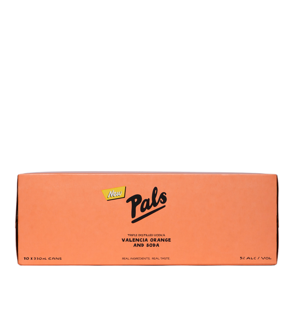 Pals Vodka Valencia Orange & Soda 5% 10 Pack Cans 330ml