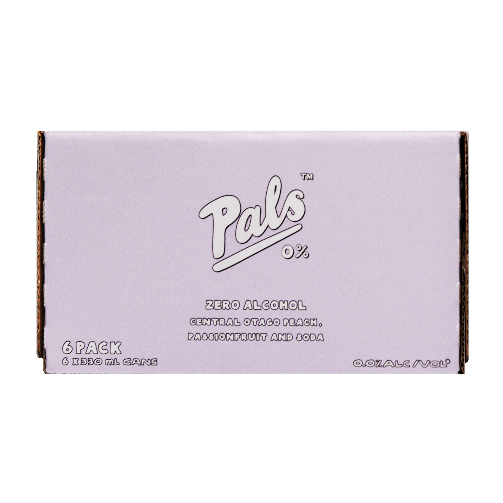 Pals Zero Alcohol Central Otago Peach Passionfruit & Soda 6 Pack Cans 330ml
