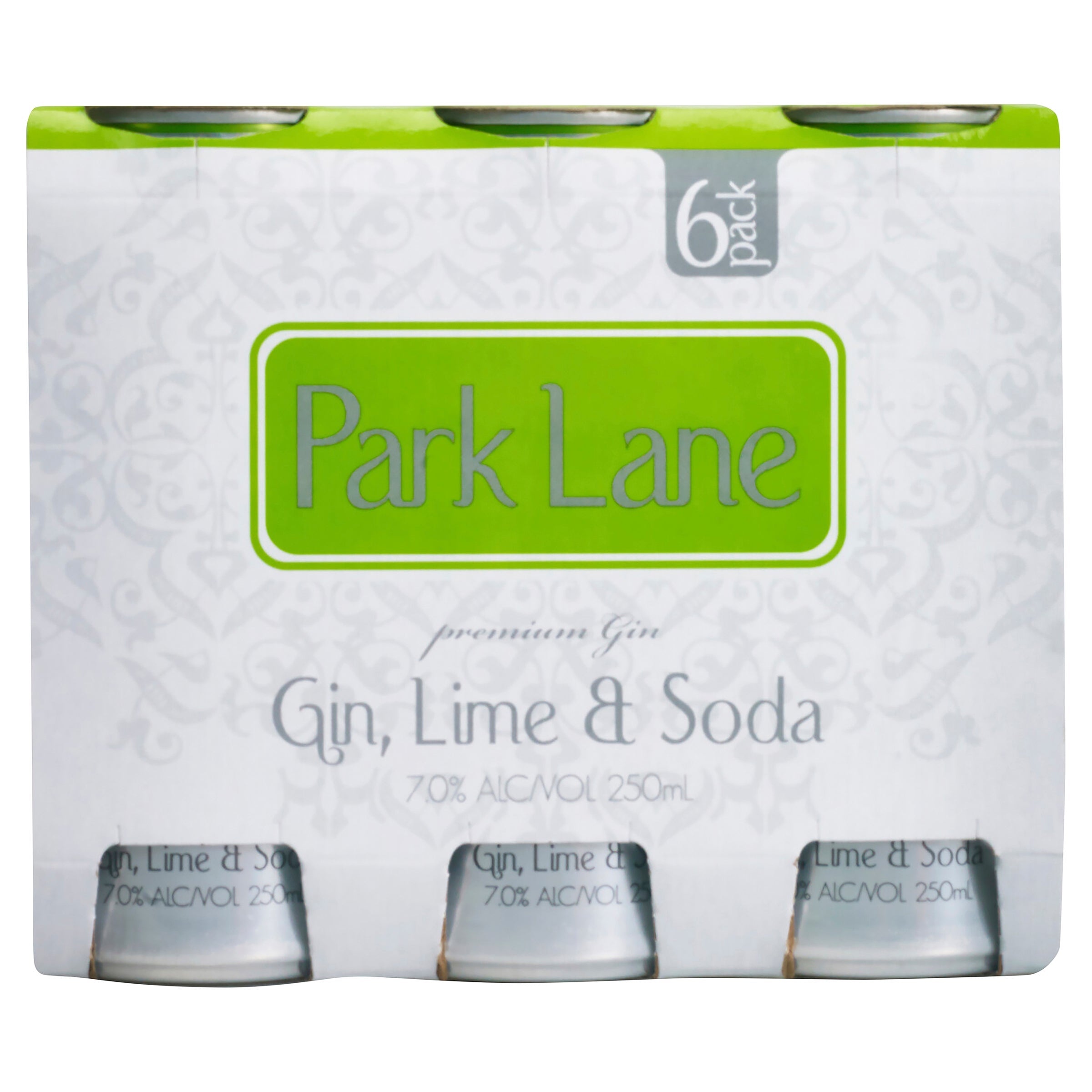 Park Lane Gin Lime Soda 7% 6 Pack Cans 250ml