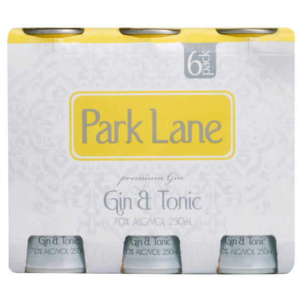 Park Lane Gin & Tonic 7% 6 Pack Cans 250ml
