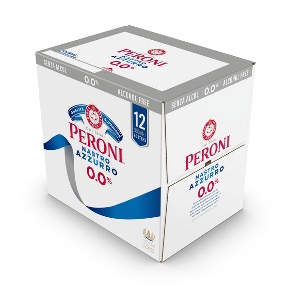 Peroni Nastro Azzuro 0.0% 12 Pack Bottles 330ml