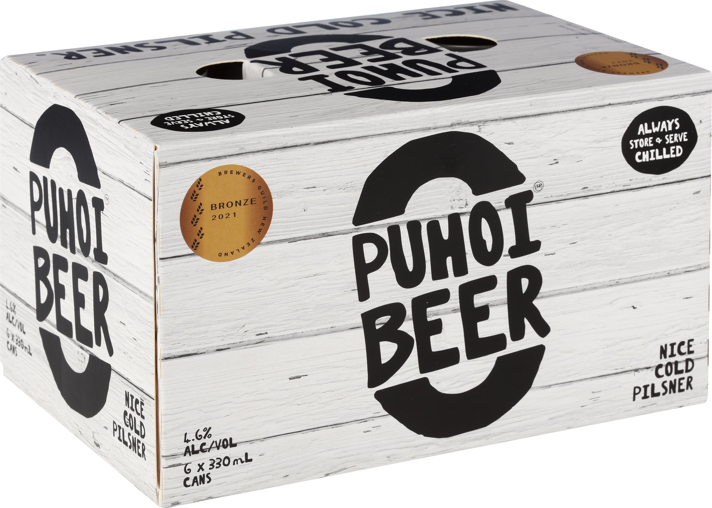 Puhoi Beer Nice Cold Pilsner 6 Pack Cans 330ml