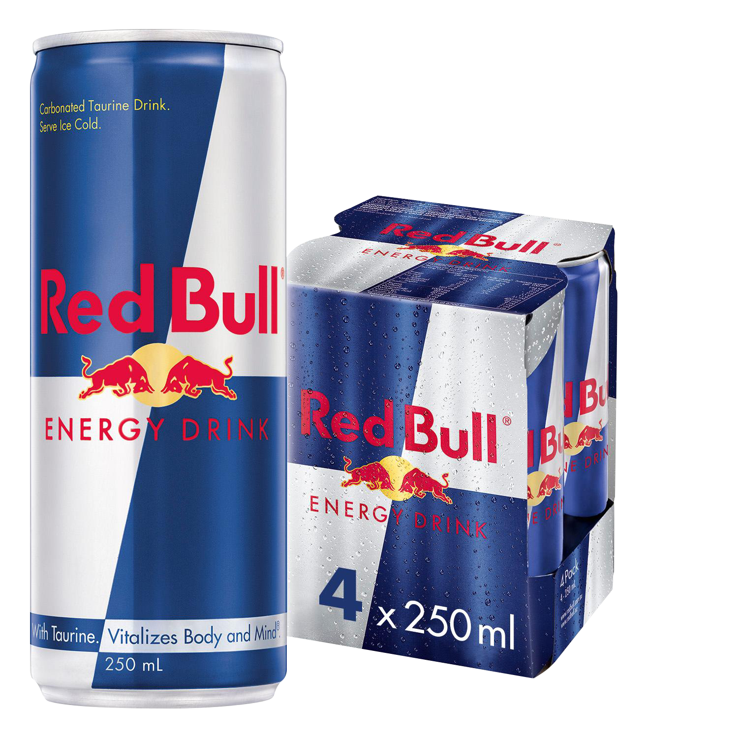 Red Bull 4 Pack Cans 250ml