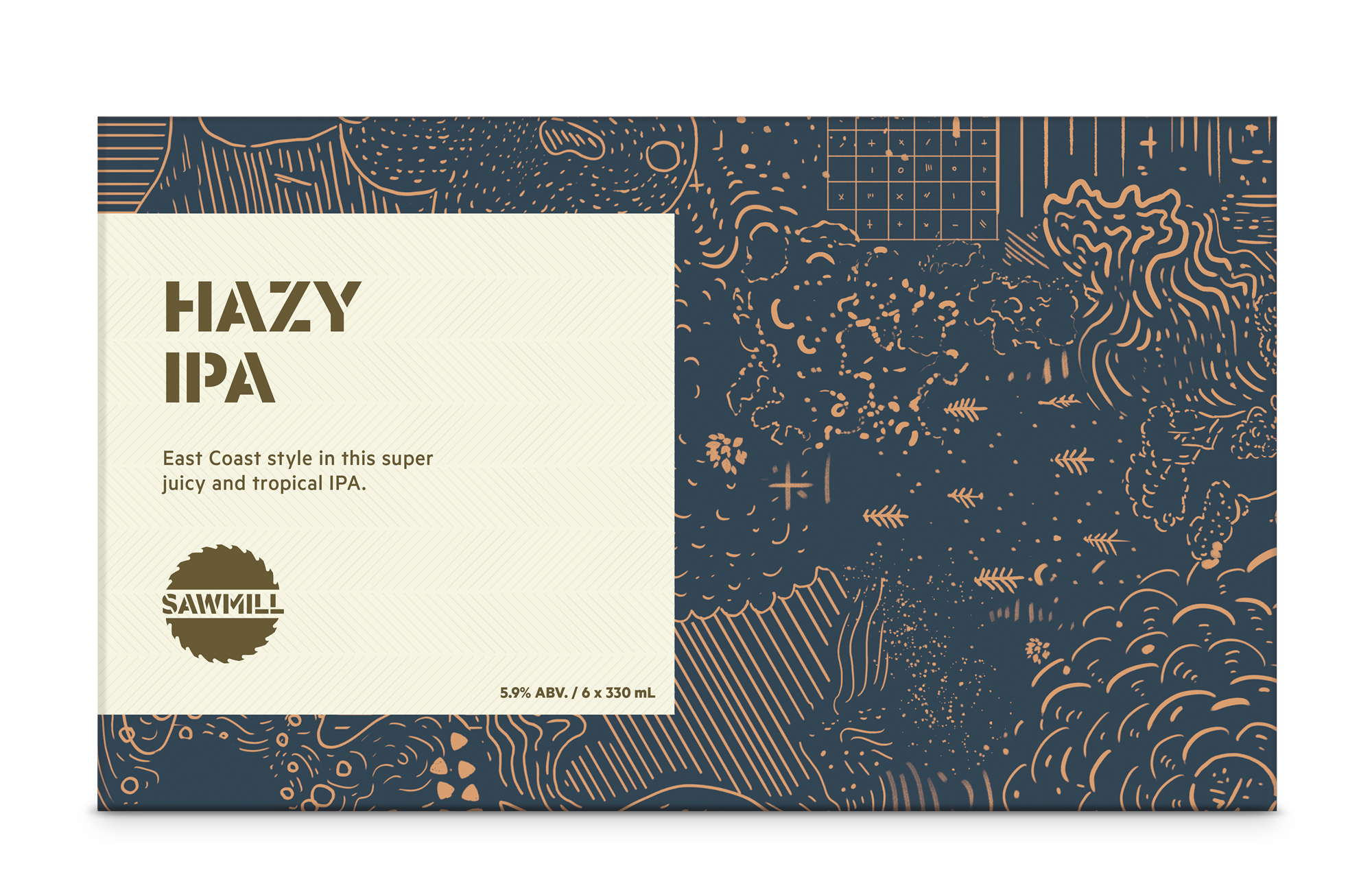 Sawmill Hazy IPA 6 Pack Cans 330ml